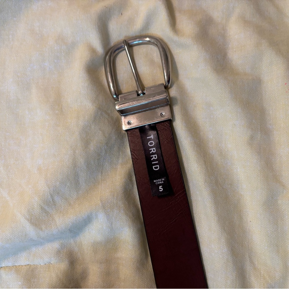 Torrid Dark Brown Belt with Silver Buckle